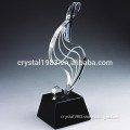 Oem logo design size optical glass award stand K9 engraving blank optical crystal art trophy